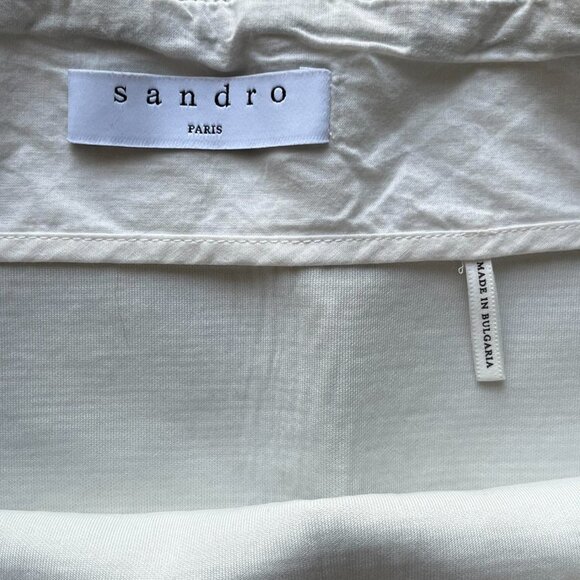 Sandro Pencil Skirt Womens 3 Green Tiered Layered Ruffled Dainty Spring Coquette - Picture 2 of 7